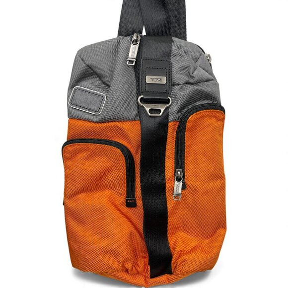 TUMI Alpha Bravo Monterey Sling Crossbody Orange Urban Commuter Light Travel Bag - Picture 2 of 12